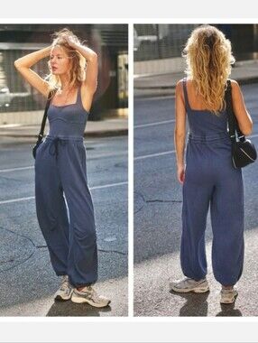 Free People Movement Inbound Onesie Jumpsuit Size Small Blue